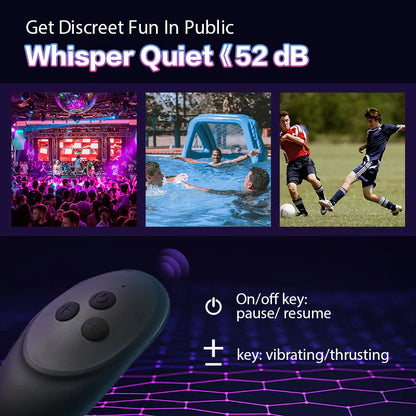 Moore - 10 Thrilling Vibration 3 Thrusting Silicone Remote Control Cock Ring Anal Vibrator