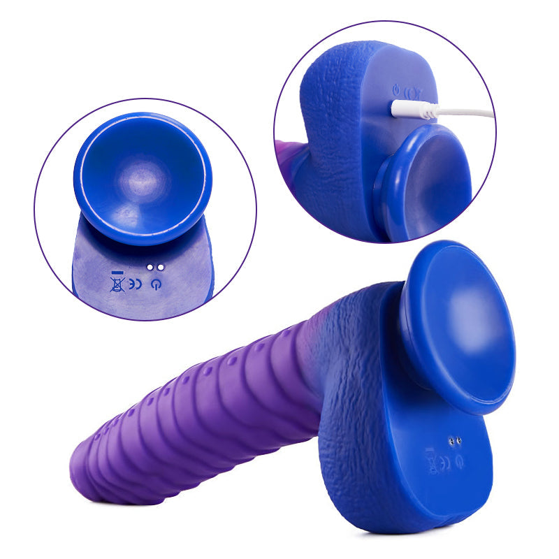 Absalom-Caterpillar 9-Inch Color-changing Intelligent Heating 3 Thrusting 5 Vibrating Dildo