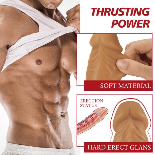 7.87-Inch 7 Thrusting 1800r/Min Vibrating Heating-Nude G-Spot Realistic Dildo