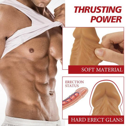7.87-Inch 7 Thrusting 1800r/Min Vibrating Heating-Nude G-Spot Realistic Dildo