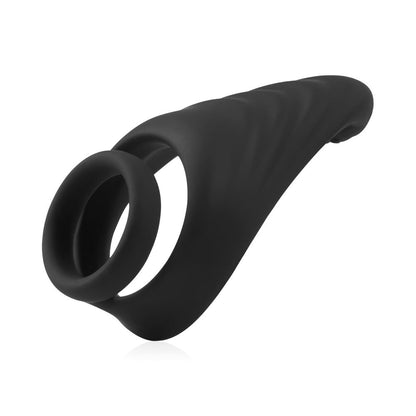 Silicone Erection Enhancing Dual Dick Ring with Taint Teaser