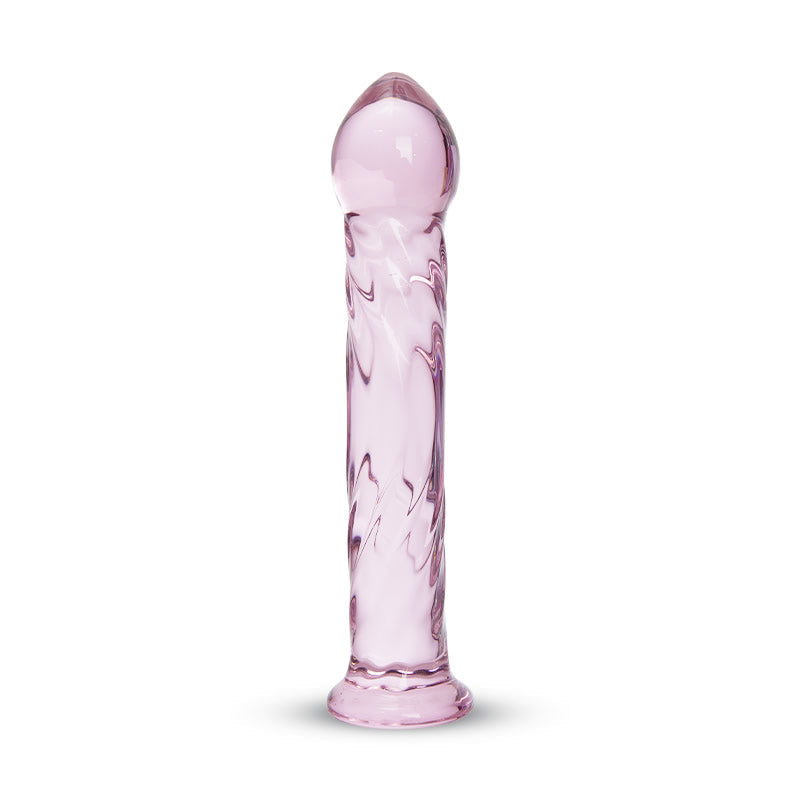 Acmejoy Crystal Glass Butt Plug Glass Dildo 6.7 Inch