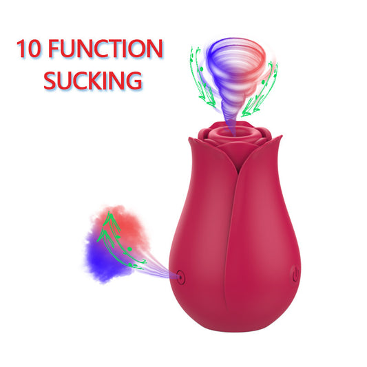 Rose Toy 10 Speeds Oral Sucking Vibrator