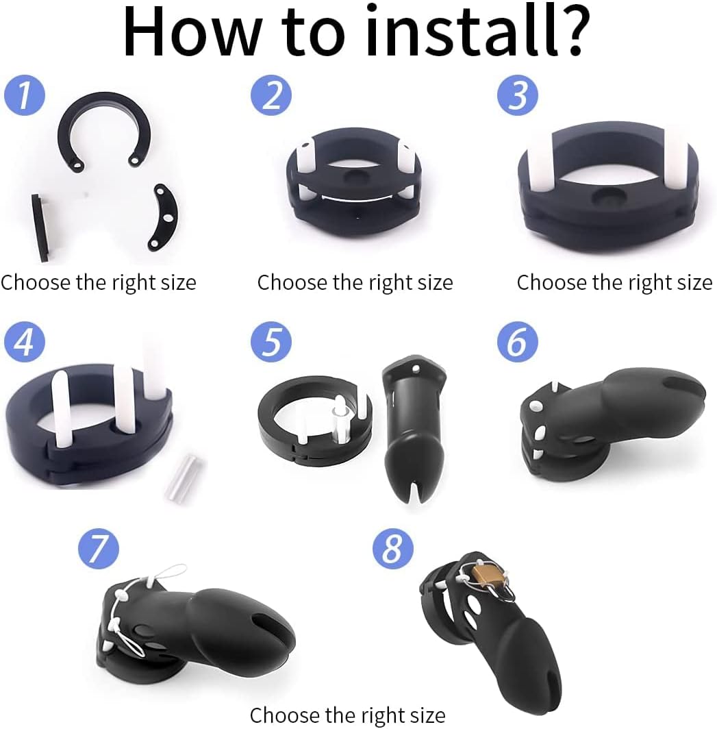 Ultimate Control: Silicone Cock Cage Chastity Device for Male Penis Exercise