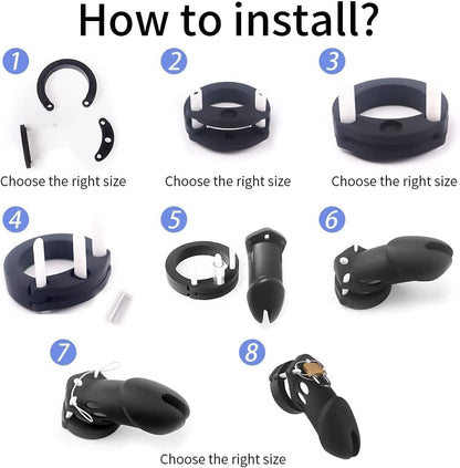 Ultimate Control: Silicone Cock Cage Chastity Device for Male Penis Exercise