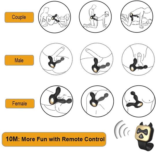 Wireless Heating Prostate Massager Anal Sex Toy