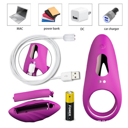 Lock Ring Usb Charging Vibration Wireless Remote Control Vibrating Rod