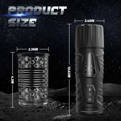 Adam-7 Thrusting & Rotating Modes with Strong Suction Cup for Penis Stimulation Male Masturbator Cup