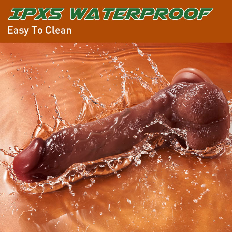 Acmejoy Wald Vibrating 3 Telescoping Swinging Lifelike Dildo Vibrator 8.86 INCH