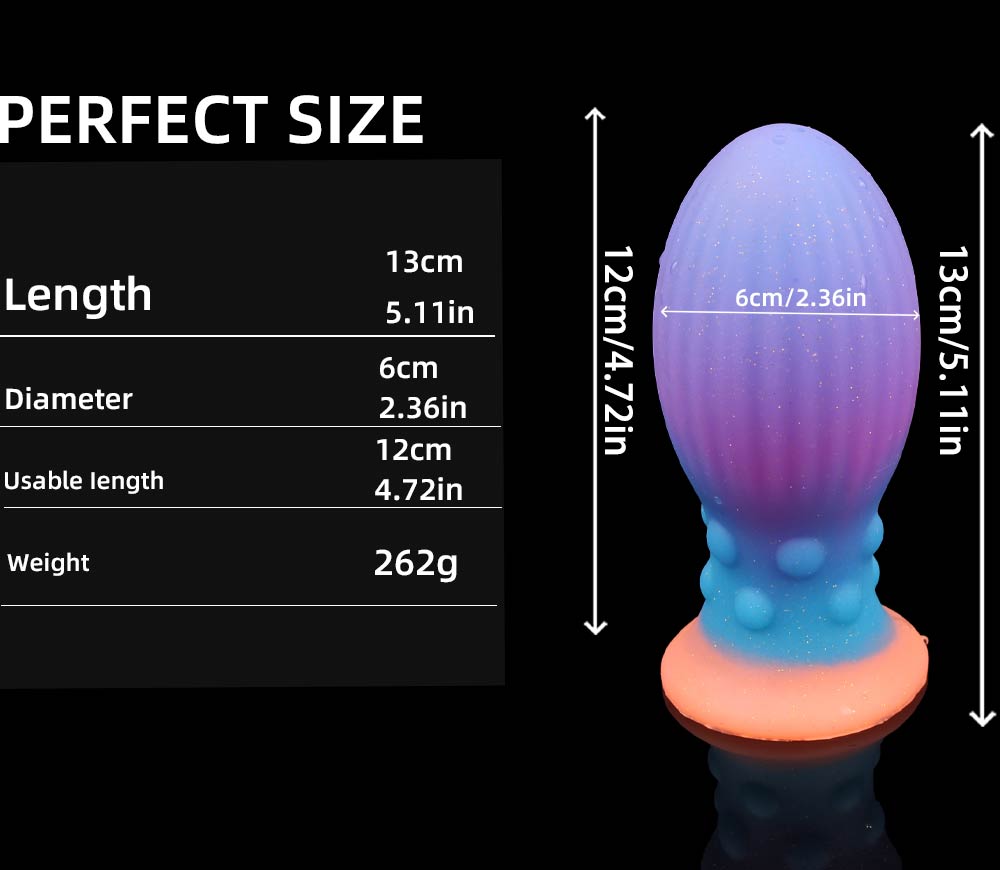 Luminous Huge Anal Plug With Suction Cup