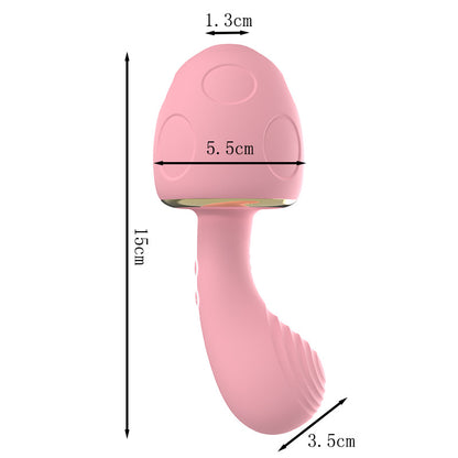 Mushroom Mute Sucking Vibrator Warm Massager Toy