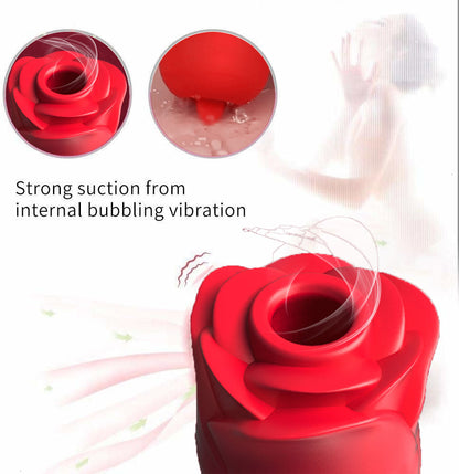 Silicone Rose Clitoral Suction Vibrator Sex Toys