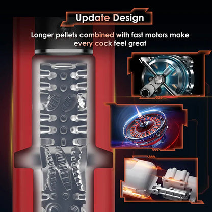 7 Thrusting & Vibration 3D Realistic TPE Automatic Male Masturbator