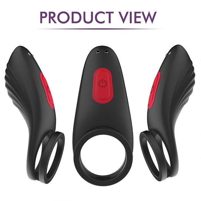 Vibrating Penis Ring with Double Ring
