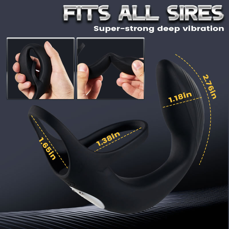 U-REYER APP Control 4 Quiet Vibrations Cock Ring & Prostate Massager