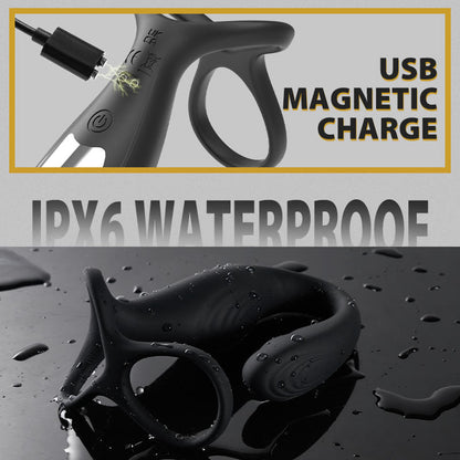 REYER Wearable Prostate Massager 10 Quiet Vibrations  Dual Cock Ring