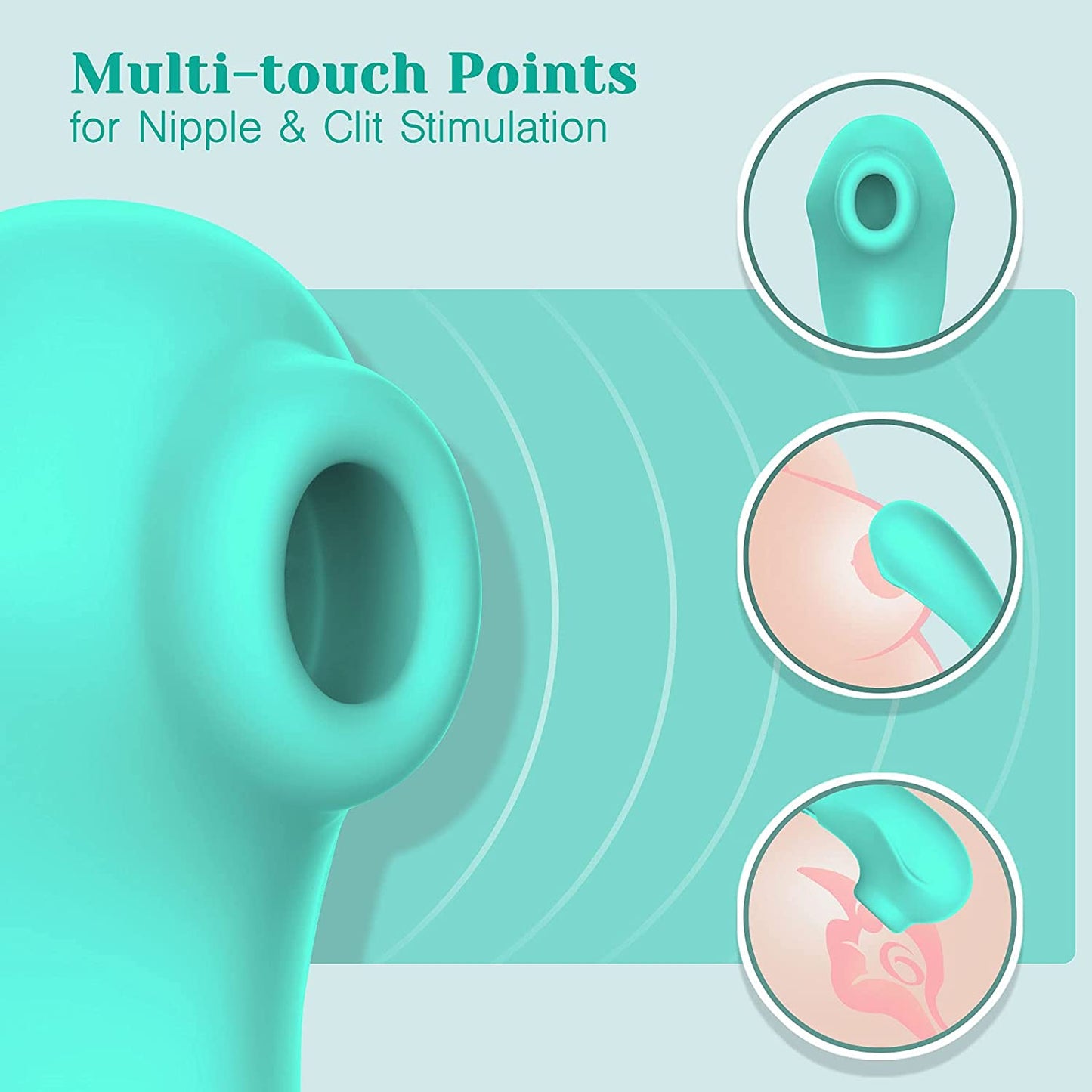 Clitoral Sucking Vibrator for Women, Clit Massaging Vibrating Toy with 10 Sucking Modes