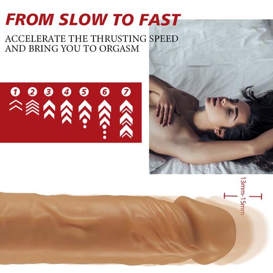 7.87-Inch 7 Thrusting 1800r/Min Vibrating Heating-Nude G-Spot Realistic Dildo
