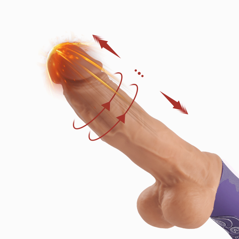 Allovers 6-Inch 4 in 1 Versatile Rotating Thrusting Vibrating Heating