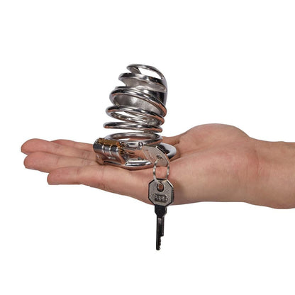 قفص عفة للقضيب مصنوع من الفولاذ المقاوم للصدأ