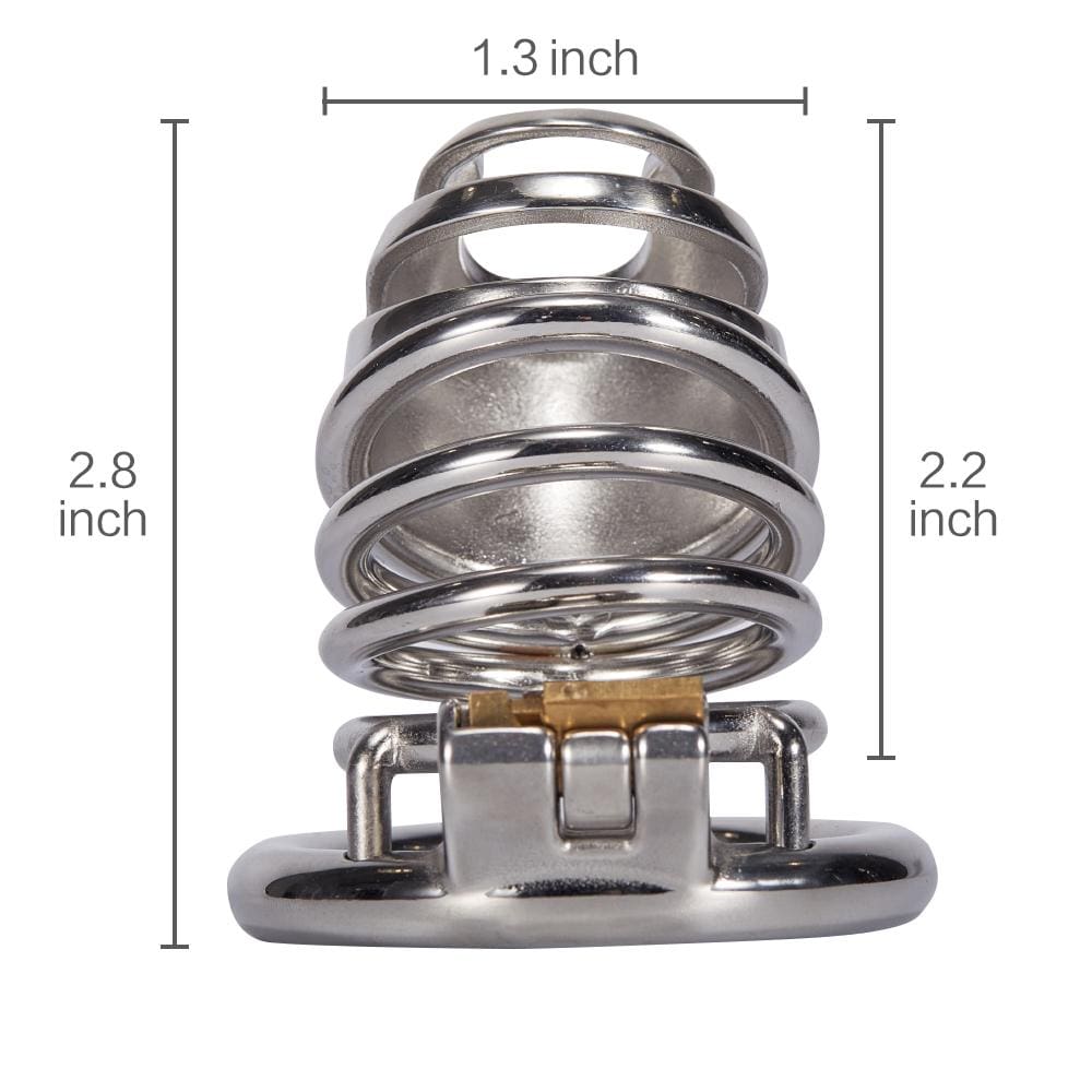 قفص عفة للقضيب مصنوع من الفولاذ المقاوم للصدأ
