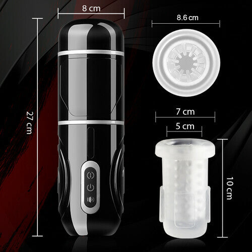 Vibrbud - POWER KING Water bottle Ultra-Technical Hands-free 7 Telescopic Rotation Modes Male Masturbator Cup