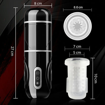 Vibrbud - POWER KING Water bottle Ultra-Technical Hands-free 7 Telescopic Rotation Modes Male Masturbator Cup