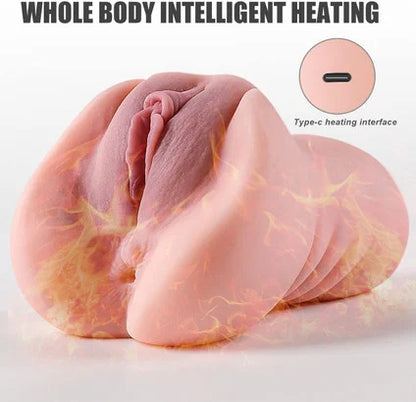 Pocket Pussy Male Masturbation Sex Toys with Realistic 3D Vagina and Tight Anus. Portable Man Masturbation Stroker Adult Sex Doll