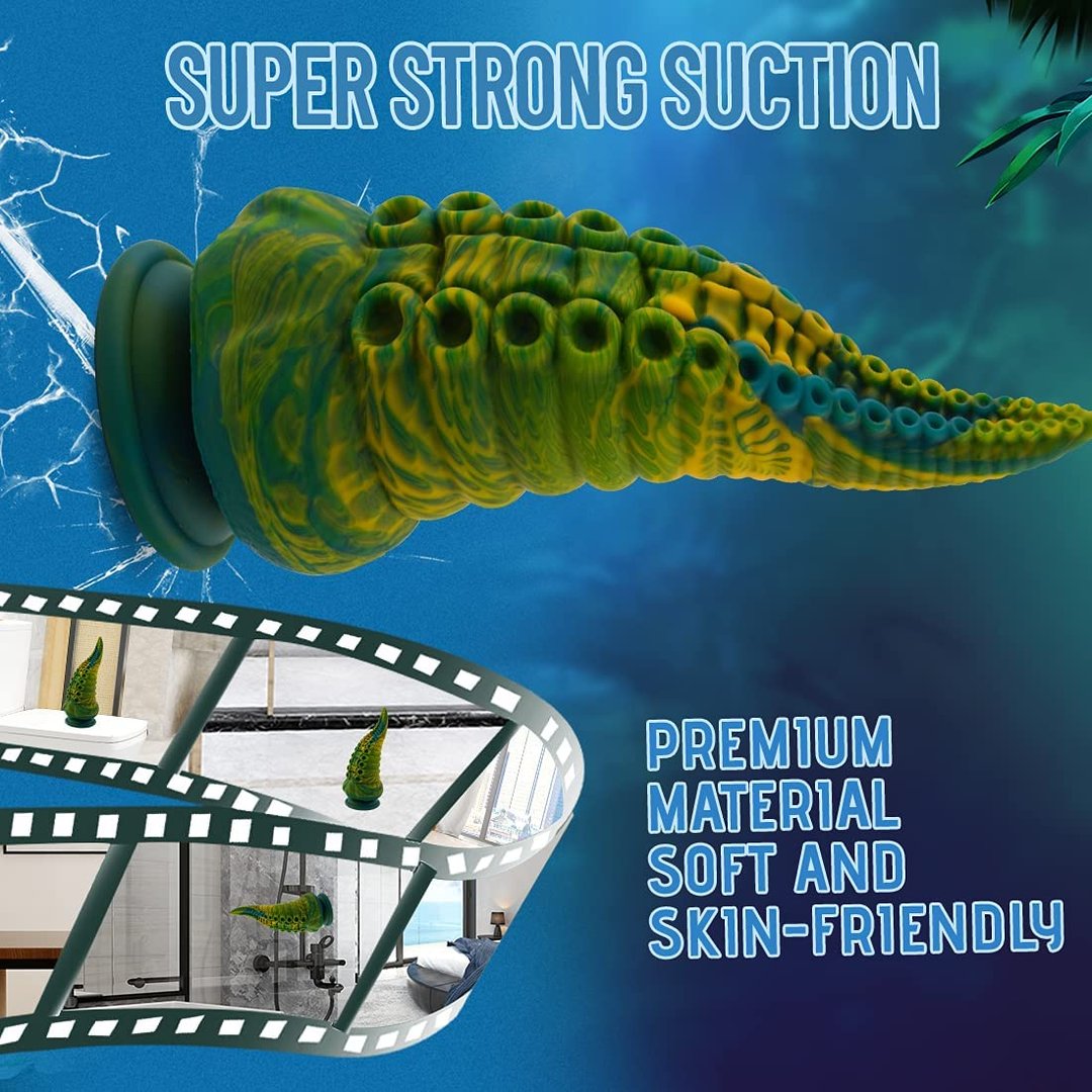 Fantasy Dildo Huge Dildo- Tentacle-Green