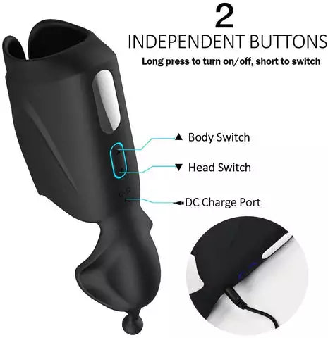 Motor Penis Glans Training 10-Vibration Masturbation Cup