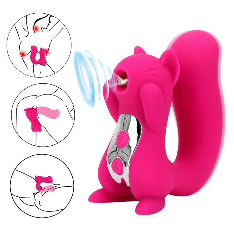 Squirrel Vibrator Rose Red