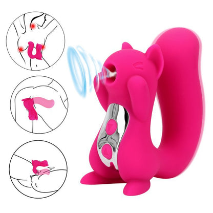 Squirrel Vibrator Rose Red