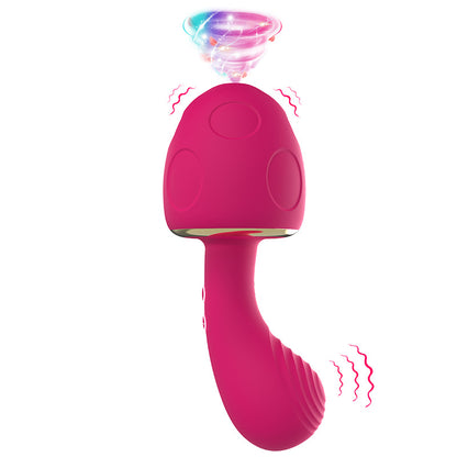 Mushroom Mute Sucking Vibrator Warm Massager Toy
