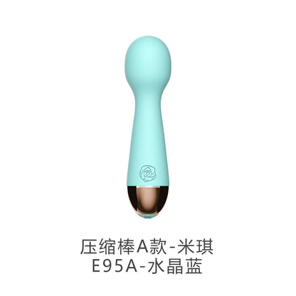 Cute Cat Head Vibrating Stick 10 Frequency Mini Small Massage Stick Charging Waterproof Kawaii Av Stick For Girls