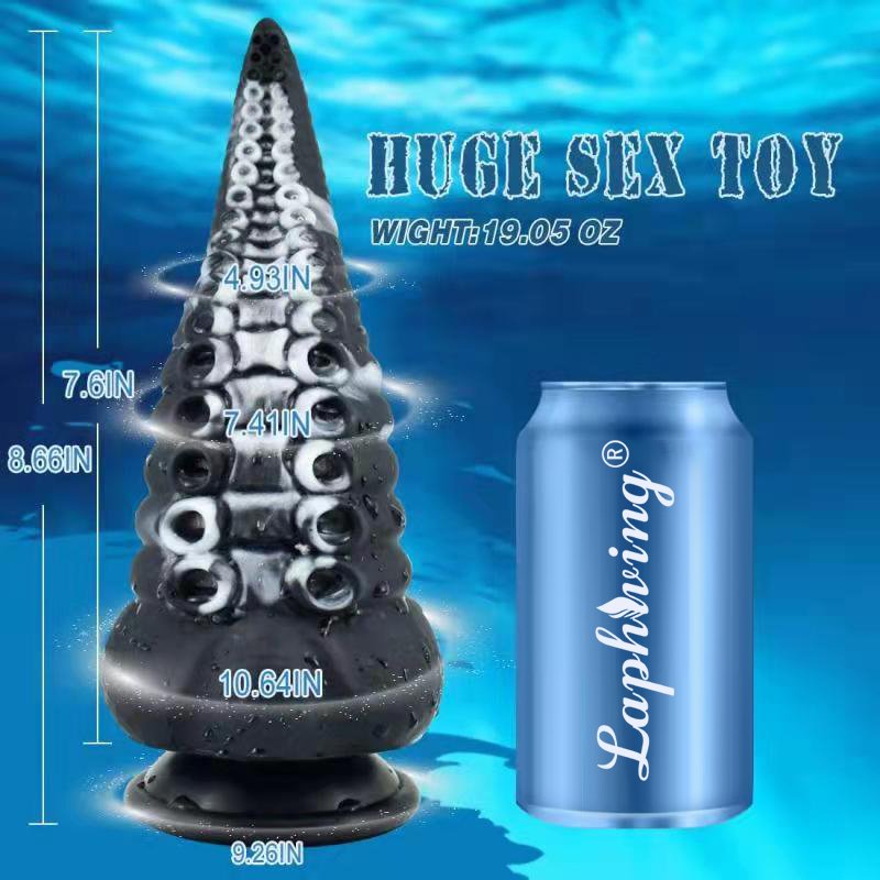 Fantasy Dildo Huge Dildo- Tentacle-Black