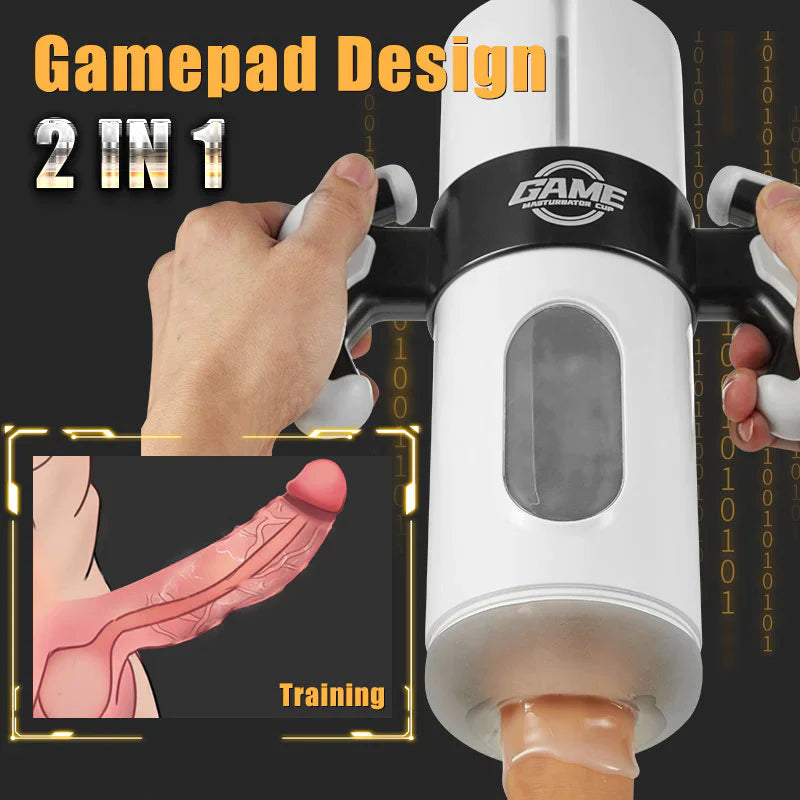 Calvin Gamepad 9 Thrusting & Vibrating 2 in 1 Handheld Masturbation Cup