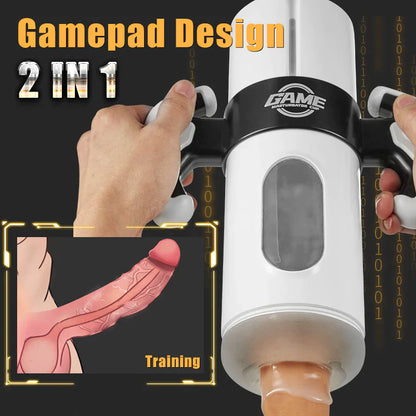 Calvin Gamepad 9 Thrusting & Vibrating 2 in 1 Handheld Masturbation Cup