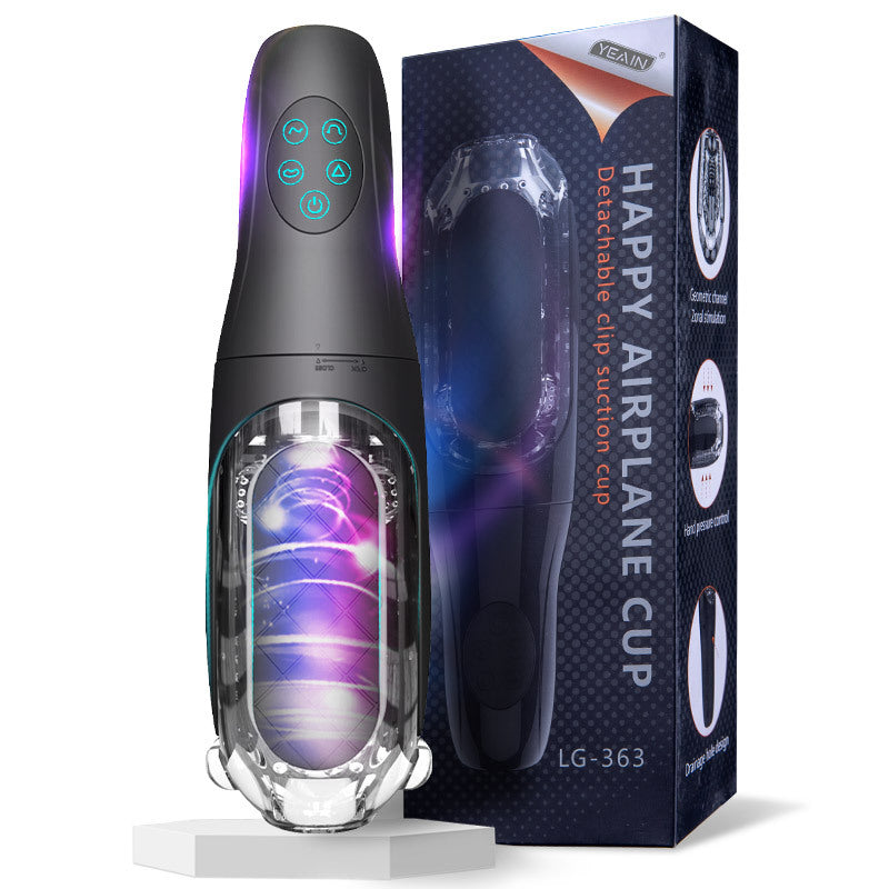 Automatic Male Masturbators with 10 Vibrations Penis Pump Glans Training Tool