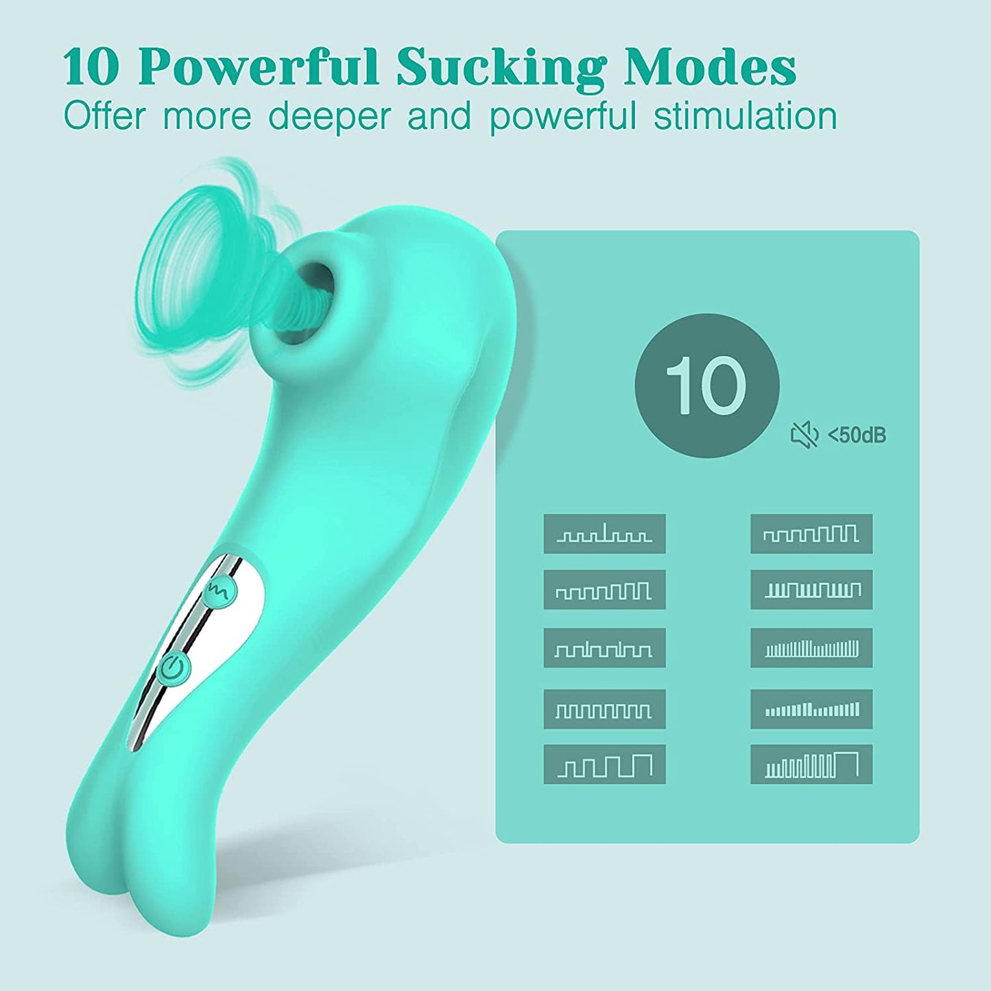 Clitoral Sucking Vibrator for Women, Clit Massaging Vibrating Toy with 10 Sucking Modes