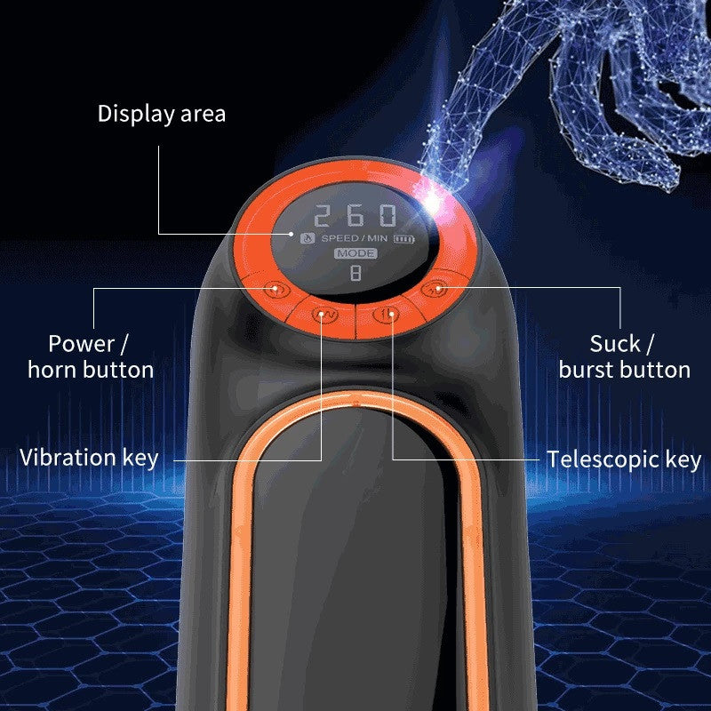 Vibrbud - Full Automatic Men's Masturbator Inverted Aircraft Cup Adult