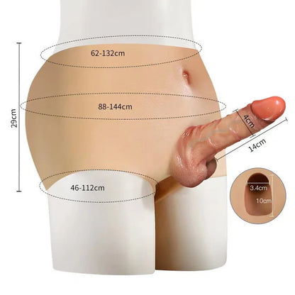 6inch Silicone Dildo Panties Realistic Penis Male Strapon Sex Toys for Gay Men Dick Masturbation (15cm Length.5cm Diameter)