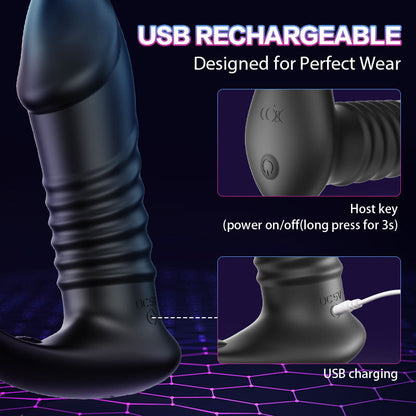 SALE Moore - 10 Thrilling Vibration 3 Thrusting Silicone Remote Contro