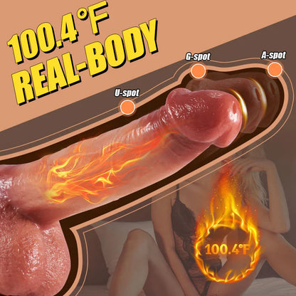 MASK Bloodshot 9 Vibrating 3 Thrusting Swinging Heating Lifelike Dildo 8.66 Inch