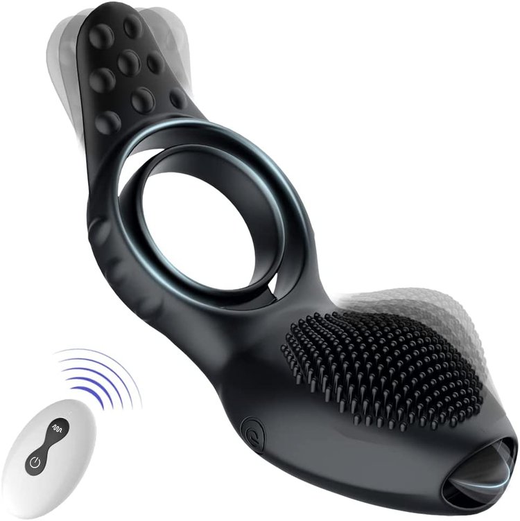Cock Ring Perineum Massager Couple Vibrator