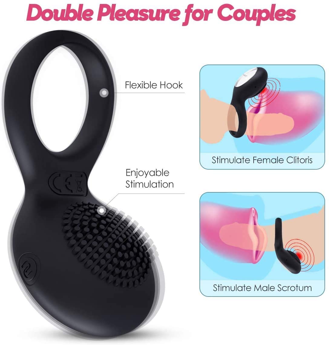 Vibrating Cock Ring Pennis Ring for Men Couples Pleasure, Penis Rings