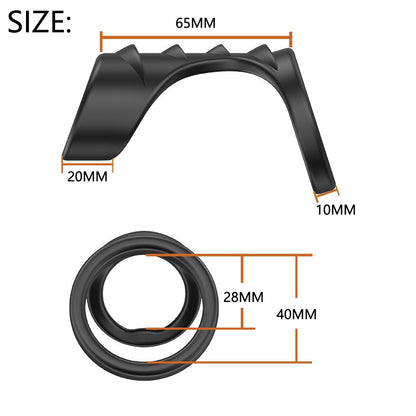 Fun Toys Double Ring Liquid Silicone Lock Ring Husband And Wife Co Vib