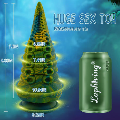 Fantasy Dildo Huge Dildo- Tentacle-Green