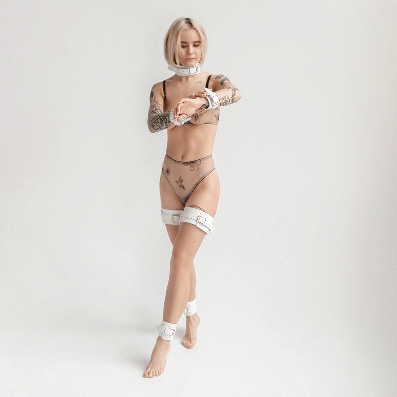 6 Piece Bondages Sets for Women Men, Bondages Restrains Furniture, Bondages Harness Cuffs