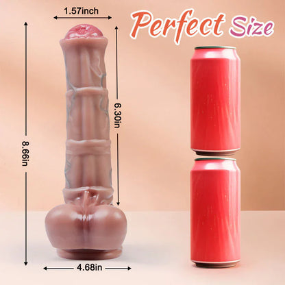 3 Telescopic Swing 10 Vibration Heating Dildo 7.75 Inch