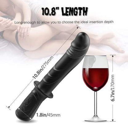 Vibrating Vaginal & Anal Dildo with Handle